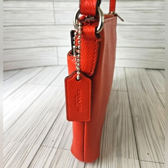 Coach East West Pop Crossbody Bag with Clutch in Orange, Brown with Silver Tone - Picture 5 of 15